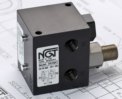 Picture of 3/8" NPTF Dual Counterbalance Valve w/ Manual Release