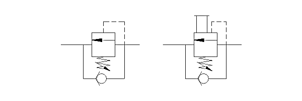 Product Figures for 1/4" NPTF Swivel-Mounted Counterbalance Valve w/ 1/4" Outlet and Flush Manual Release