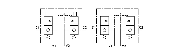 Product Figures for 3/8" BSPP Dual Check Valve w/ Manual Release and Low Pilot Spring and Low Temp Seals